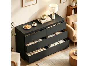 Buffet 1 tiroir(s) ARVELLA - 120 cm coloris noir