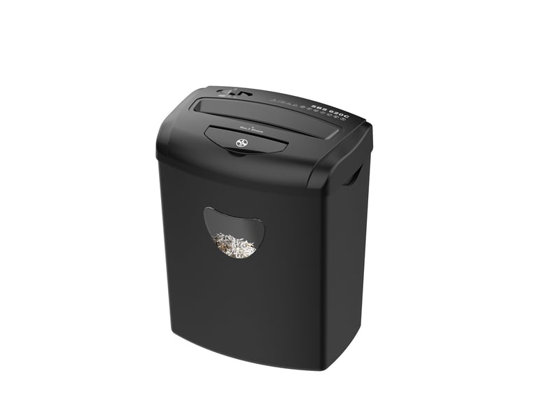  Destructeur de documents 10 feuilles 32,6x22,7x41,8 cm – noir – coupe croisée p-4, anti-bourrage, bac 20,8 l  - Conforama A