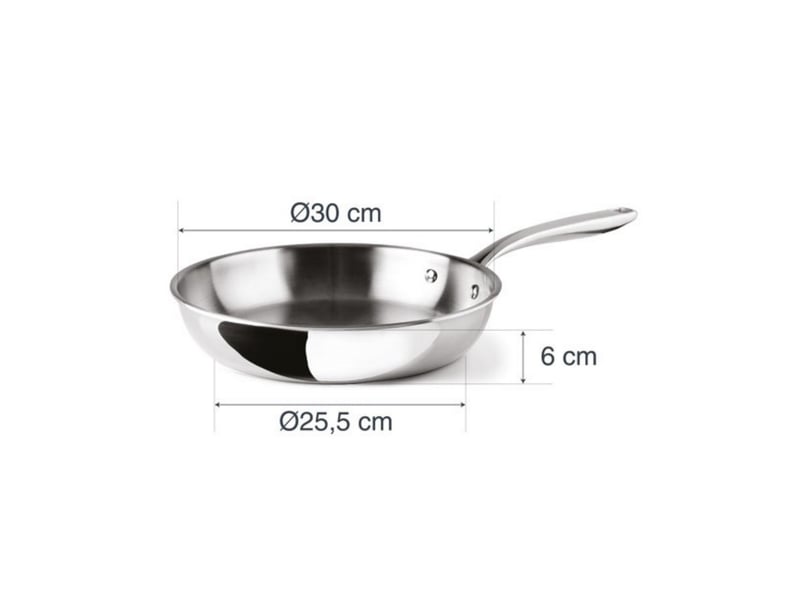  Lacor - poêle inox 30cm  60853 - trichef 60853 - Conforama C