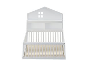 Lit cabane 140x200 cm <strong></strong>  <strong></strong> coloris blanc
