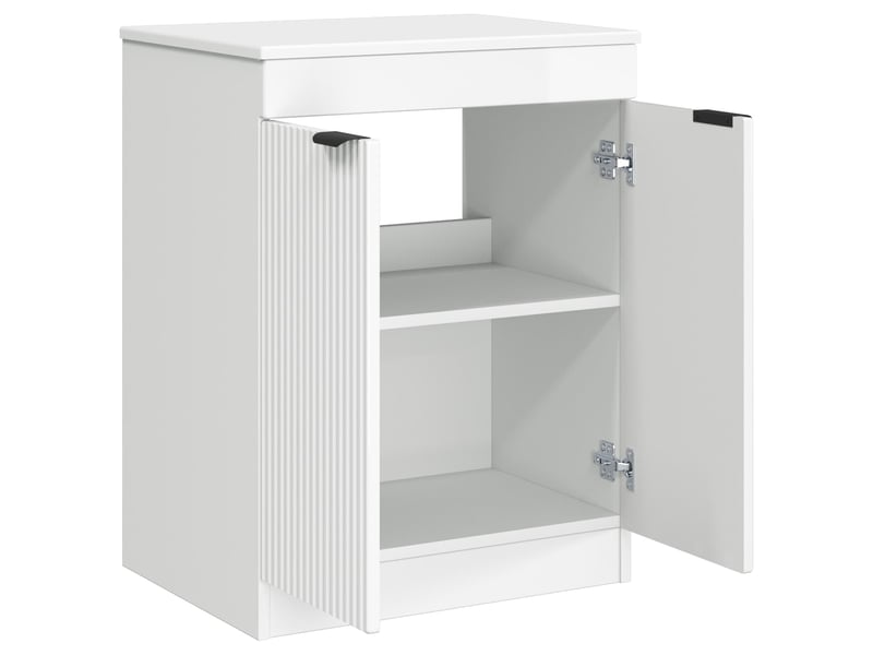  Armoire de salle de bain, meuble de rangement blanc brillant 54x41x70 cm  - Conforama D