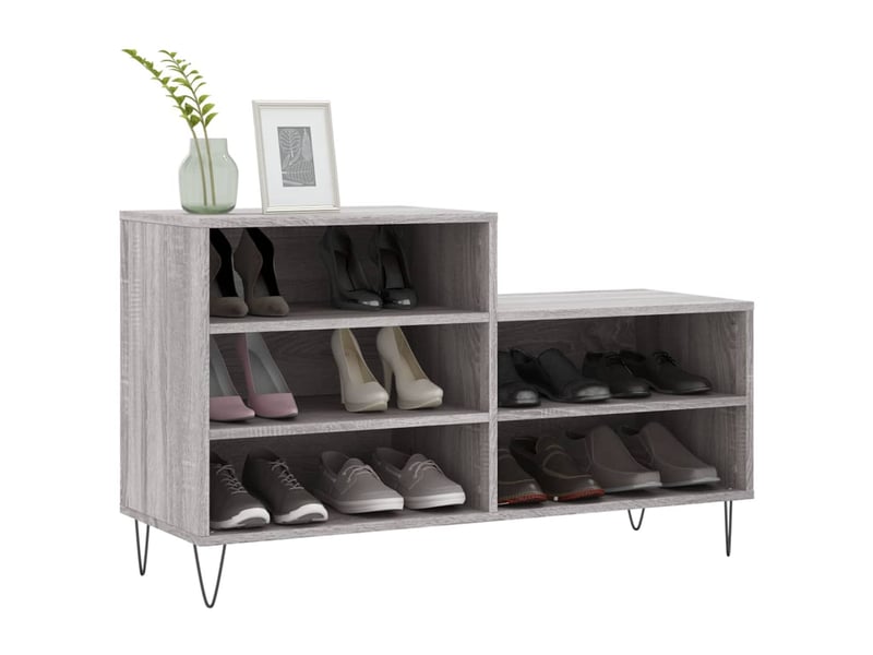  Armoire à chaussures sonoma gris 102x36x60 cm bois d'ingénierie shl1005  - Conforama C