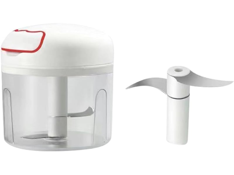  Mini hachoir à ail manuel 300 ml 3 lames hachoir cuisine portable pour légumes fruits et viande outil compact et étanche  - Conforama A