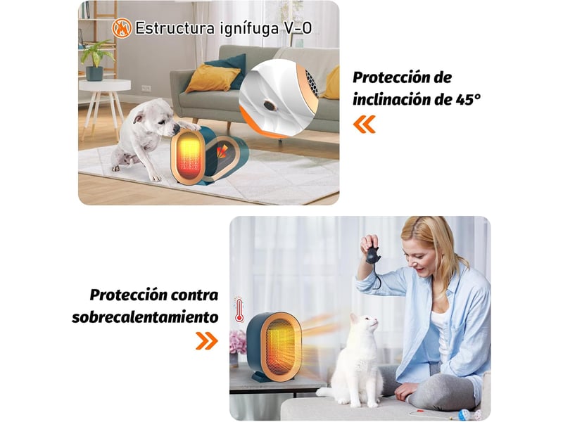  Chauffage portable, protection anti-basculement, protection contre la surchauffe, bleu - hrc0000601tby HRC0000601TBY - Conforama C