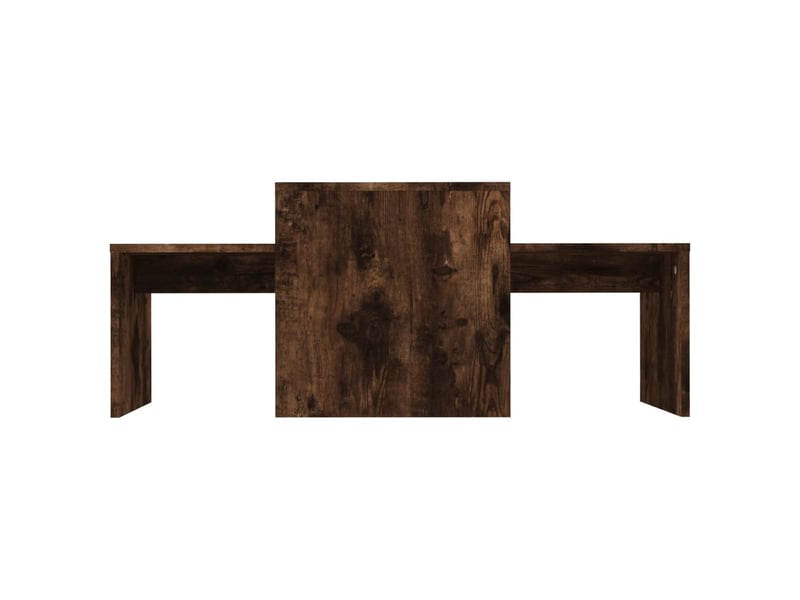  Ensemble table basse gigogne 2 pcs chêne fumé 100x48x40 cm bois d'ingénierie  - Conforama D