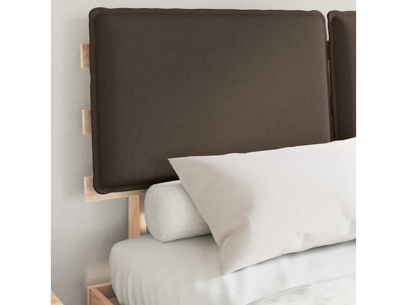 Lit double- lit adulte - cadre de lit avec tête de lit rembourrée taupe 160 x 200 cm - Conforama B