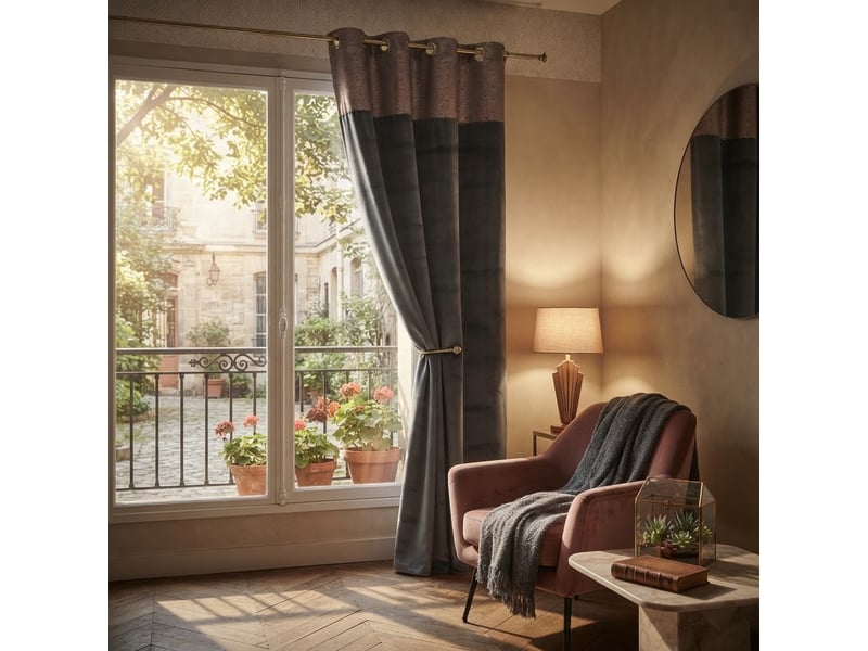  Rideau a oeillets velours duchesse  - Conforama B