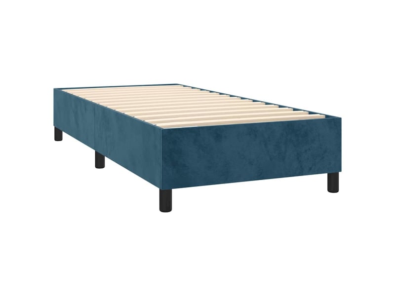  Lit simple- lit adulte -  cadre de lit à lattes bleu foncé 100x200 cm velours  - Conforama C