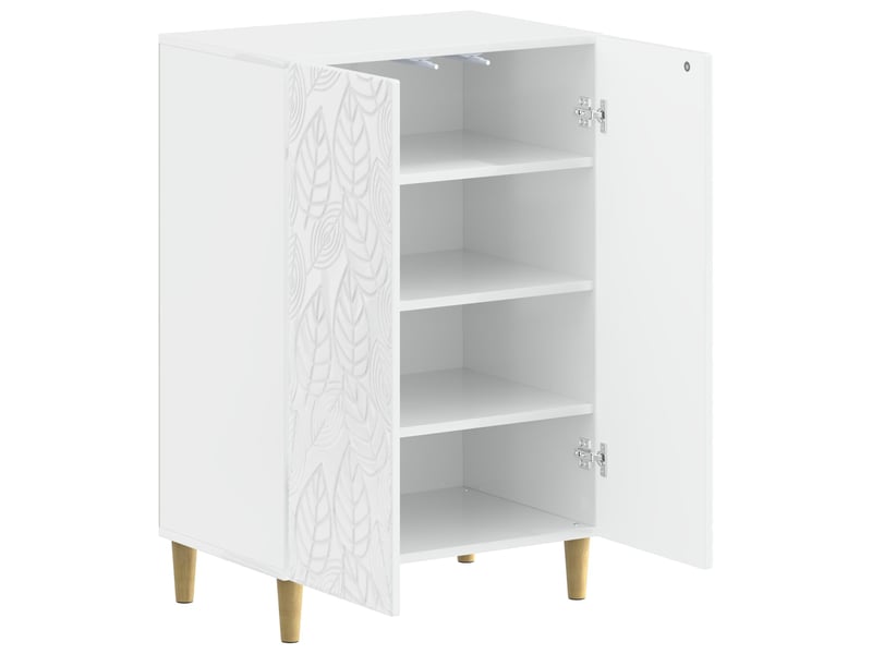  Meuble à chaussures, armoire à chaussures delft 59,5x39,5x90 cm blanc brillant  - Conforama C
