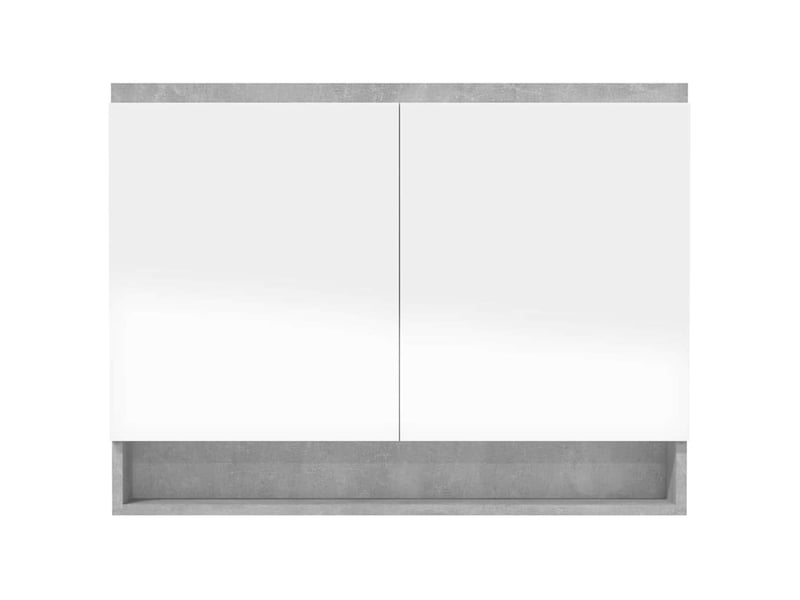  Armoire à miroir de salle de bain 80x15x60 cm mdf gris béton  - Conforama E