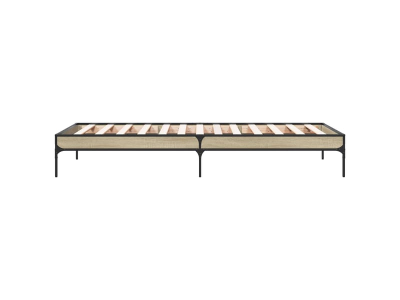  Lit simple- lit adulte -  cadre de lit chêne sonoma 80 x 200 cm bois d'ingénierie  - Conforama D