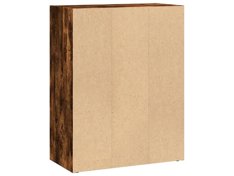  Bibliothèque, étagère de rangement chêne fumé 60x30x77 cm bois d'ingénierie  - Conforama E