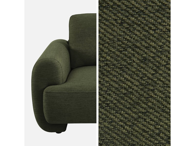  Canapé 3 places tissu kaki - zenio  - Conforama E