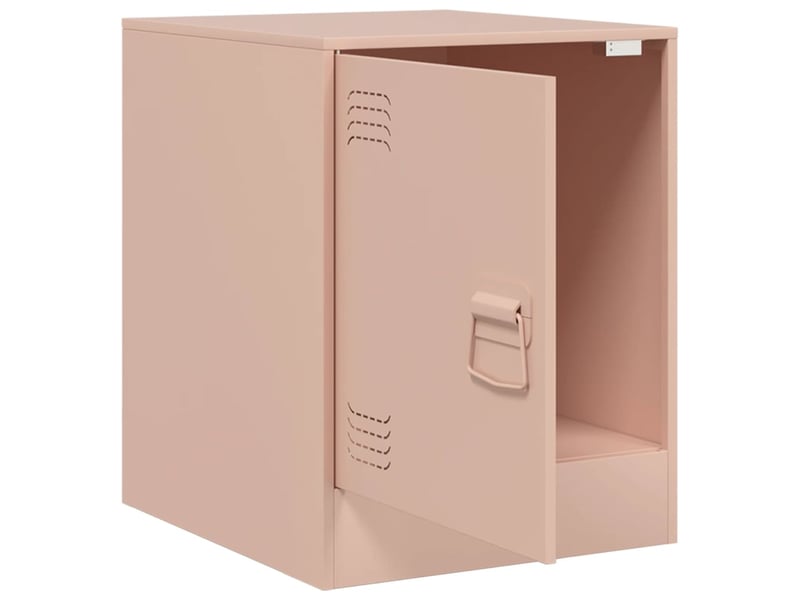  Lot de 2 tables de chevet - cabinet de chevet - table de nuit rose 34,5x39x44 cm acier  - Conforama E