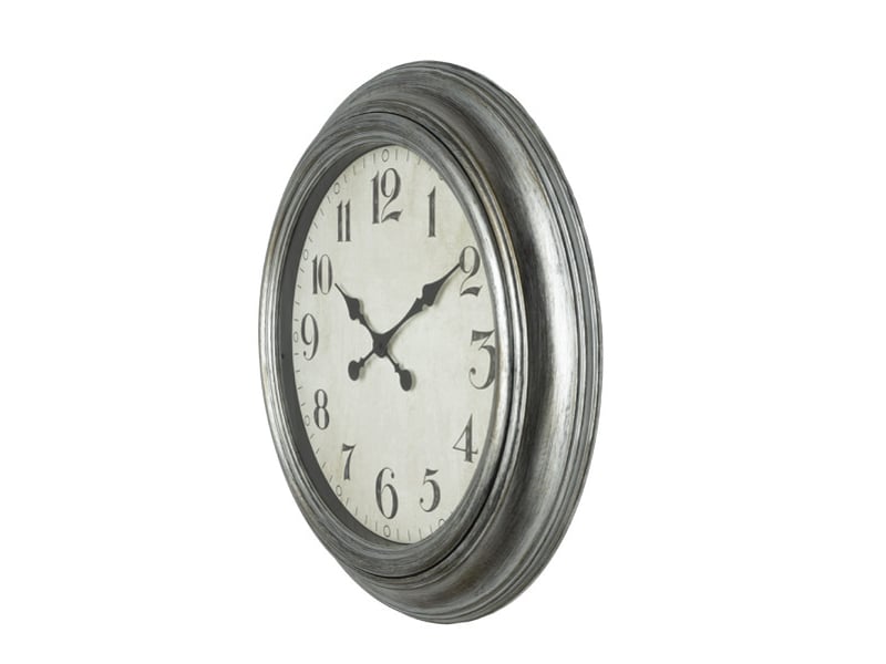 Horloge murale fabrilamp iniko ø 61 cm argenté 192810010 - Conforama C