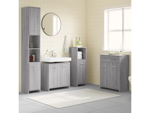 Ensemble de meubles de salle de bain 4 pcs sonoma gris cf63876