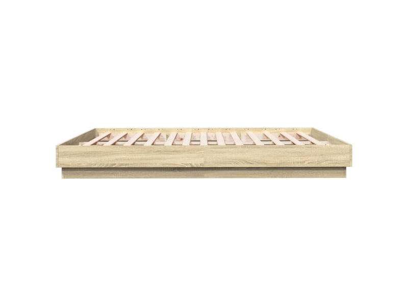  Lit double- lit adulte -  cadre de lit sans matelas chêne sonoma 180x200 cm  - Conforama D