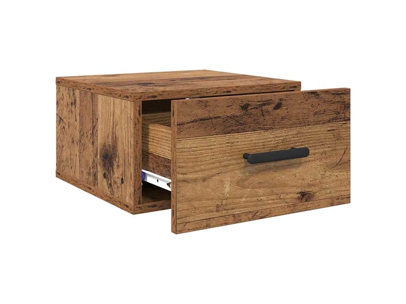Table de chevet chambre 35x35x20cm bois d'ingénierie bois ancien shl3005 - Conforama E