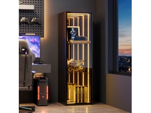 Vitrine coloris noir <strong>VIVRYN</strong> <strong></strong> - 30 cmx90 cm
