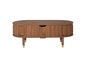 Table basse rectangulaire coloris marron ROLIPO  - 48 cmx110 cm