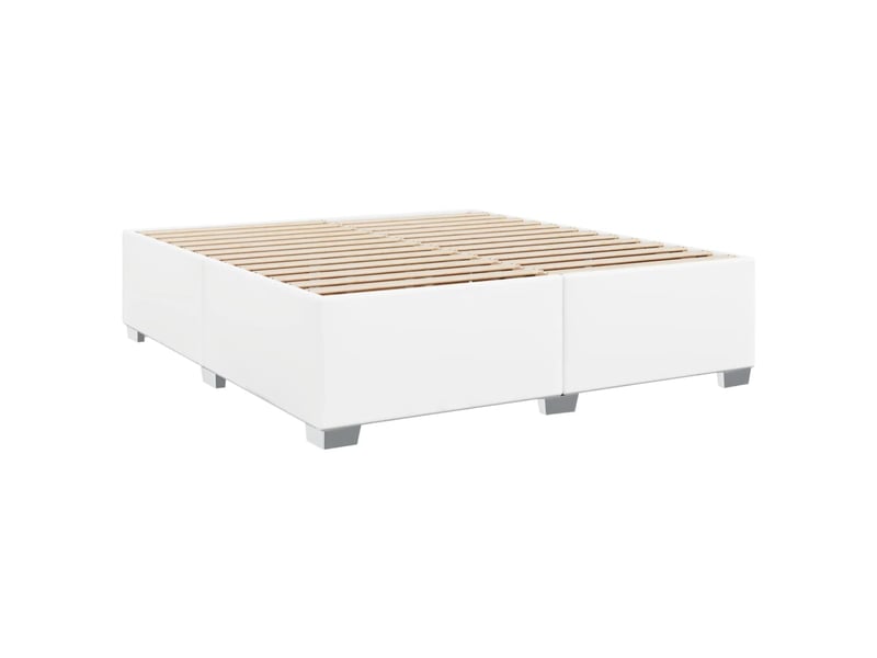  Lit double- lit adulte -  cadre de lit sans matelas blanc 200x200 cm similicuir  - Conforama B