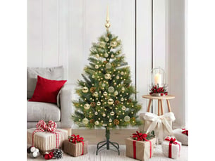 Sapin de noël artificiel, arbre de noël avec branches pliables et cônes 150 cm shl2805
