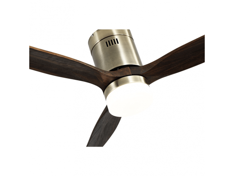  Ventilateur de plafond fabrilamp aguilón dc cuirchêne 3 pales 132 cm 6 vitesses led 20 w télécommande 128291364 - Conforama D