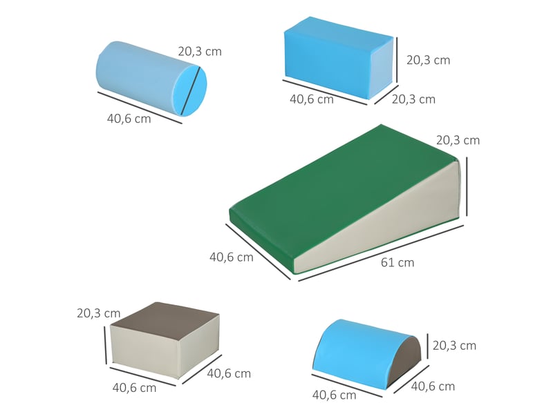  5pcs module motricité bébé parcours motricité bébé en mousse epe pour enfants d'âge préscolaire, multicolore  - Conforama C