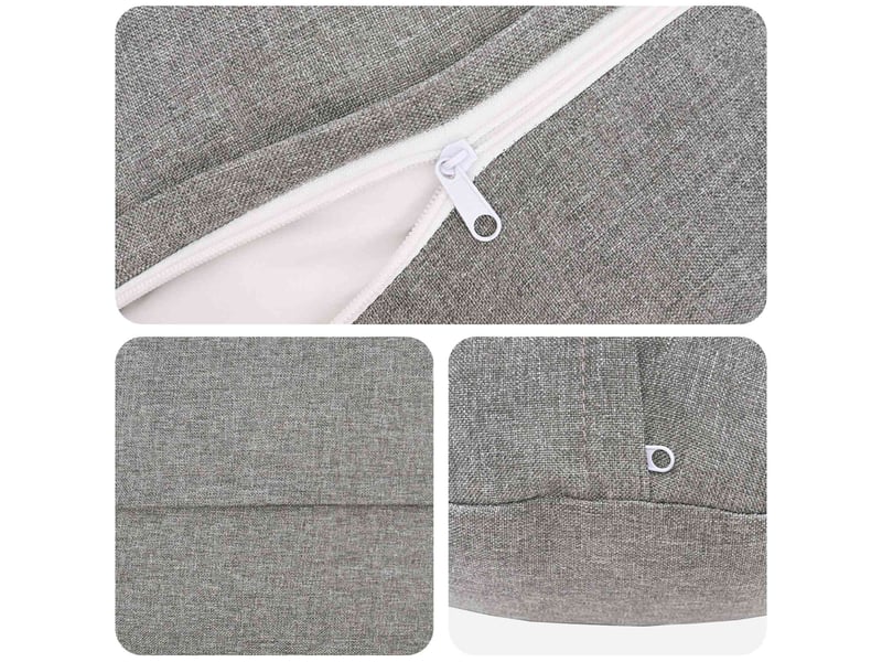  Lot de 2 coussins avec oreiller, coussins décoratifs heerlen gris nuage tissu cf50237  - Conforama D