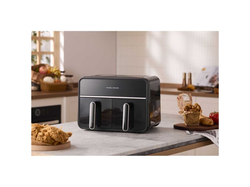  Morphy richards friteuse sans huile muc-adt4b double panier 8 l, 2100 w, 14 programmes, écran tactile  - Conforama C
