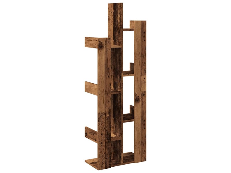  Bibliothèque, meuble de rangement salon vieux bois 48x25,5x140 cm bois d'ingénierie  - Conforama E