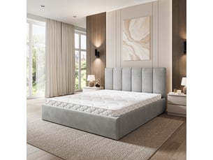 Lit coffre 140x200 cm MASSENO   coloris gris