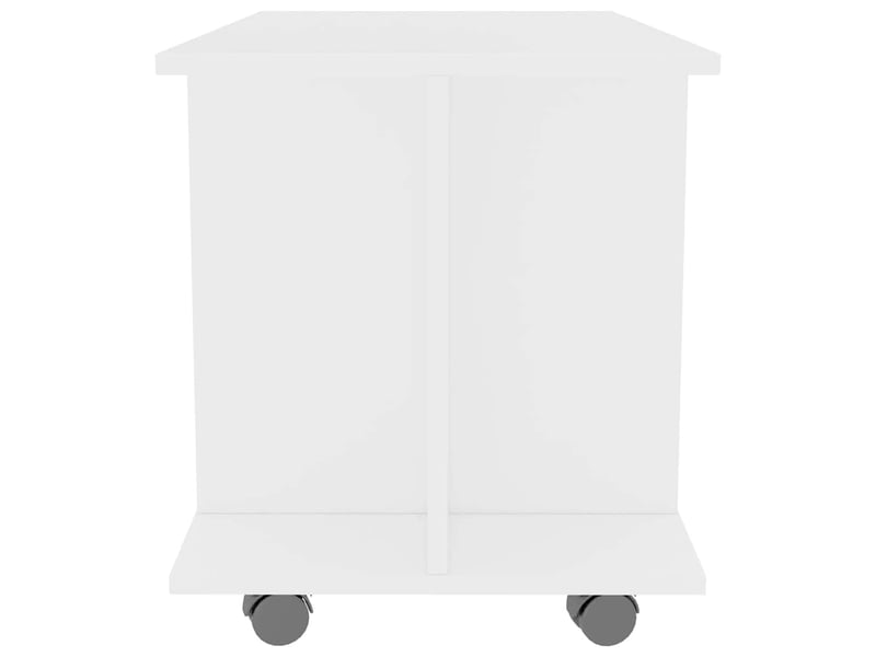  Meuble tv - banc tv - meuble de rangement avec roulettes blanc 80x40x45 cm bois d'ingénierie  - Conforama E