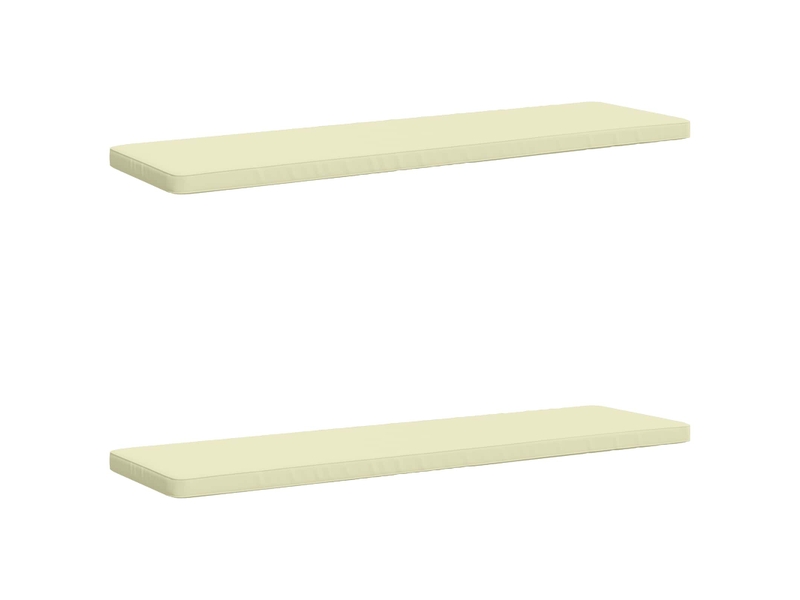  Lot de 2 coussins de banc, coussins d'assise vught 100 % polyester crème cf57933  - Conforama A