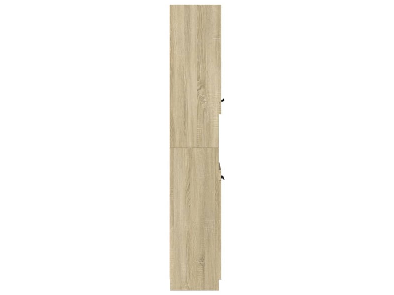  Meuble salle de bain rangement, commode chêne sonoma 32x34x188.5 cm  - Conforama E
