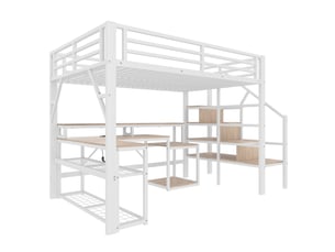 Lit mezzanine 140x200 cm    coloris blanc