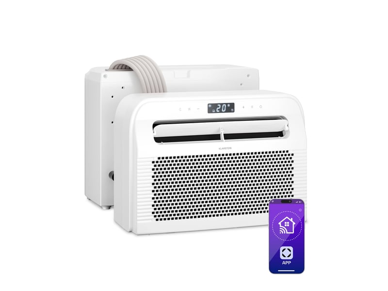 Klarstein climatiseur mobile chillavan pour camping-cars 5000 btu 33 cm 20 m² classe a blanc - Conforama A