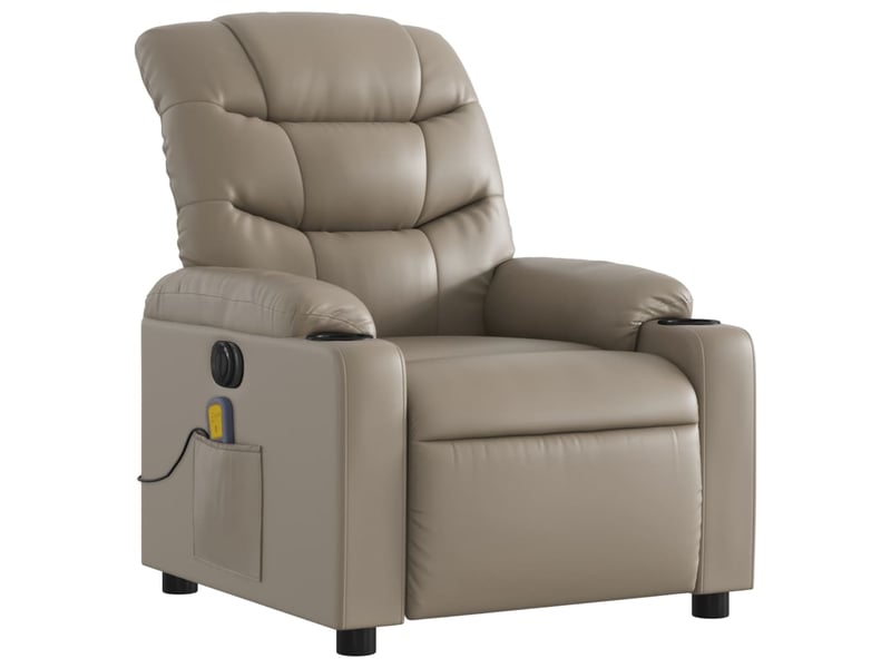  Fauteuil de massage inclinable électrique cappuccino similicuir shl85203  - Conforama D