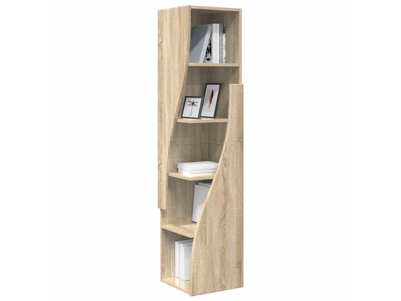  Meuble d'angle, meuble de rangement salon 32x32x140cm bois d'ingénierie chêne sonoma  - Conforama C
