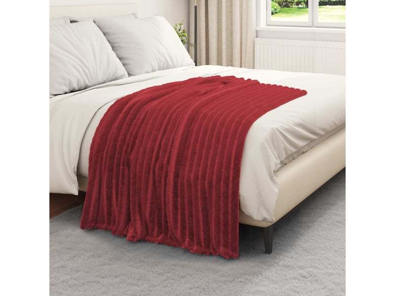  Plaid canapé bordeaux 150x130 cm 0.51 kg polaire  - Conforama C