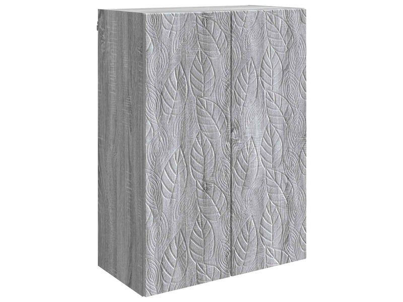  Armoire murale salon 66x34,5x90cm bois d'ingénierie sonoma gris shl9538  - Conforama A