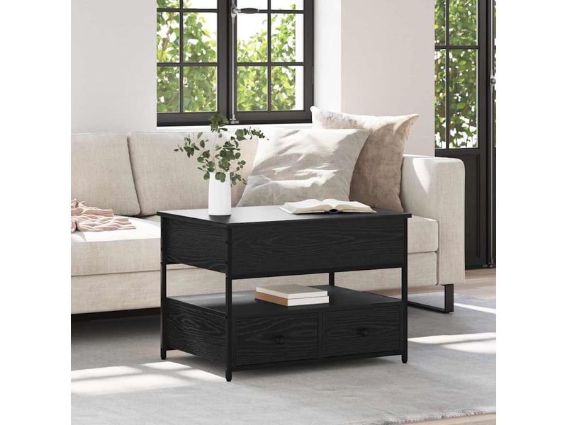  Table basse - table de salon - table à thé chêne noir 70 x 50 x 54.5 cm bois d'ingénierie  - Conforama B