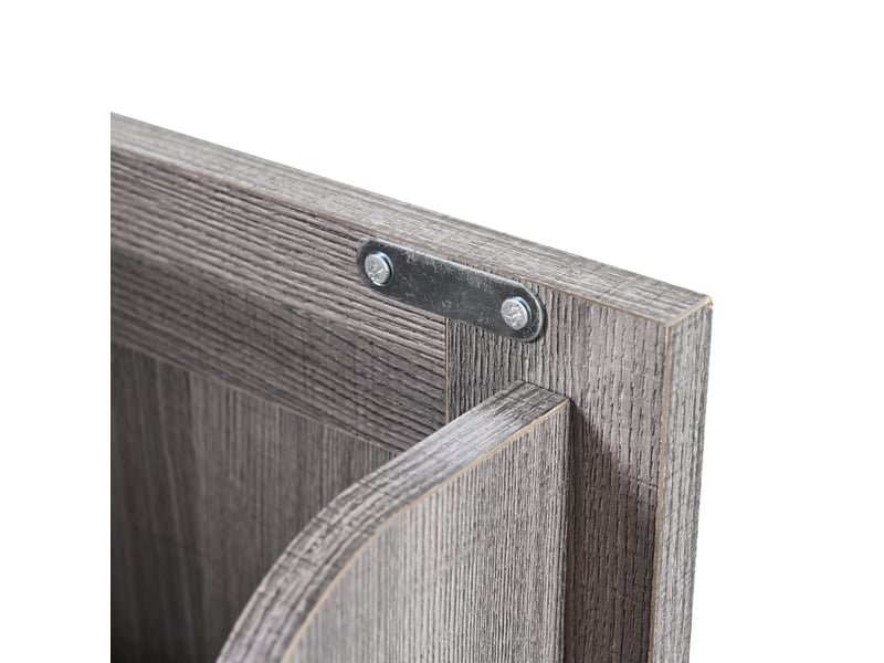  Desserte de cuisine 139x46x91,5 cm plateau pliable mdf gris  - Conforama D