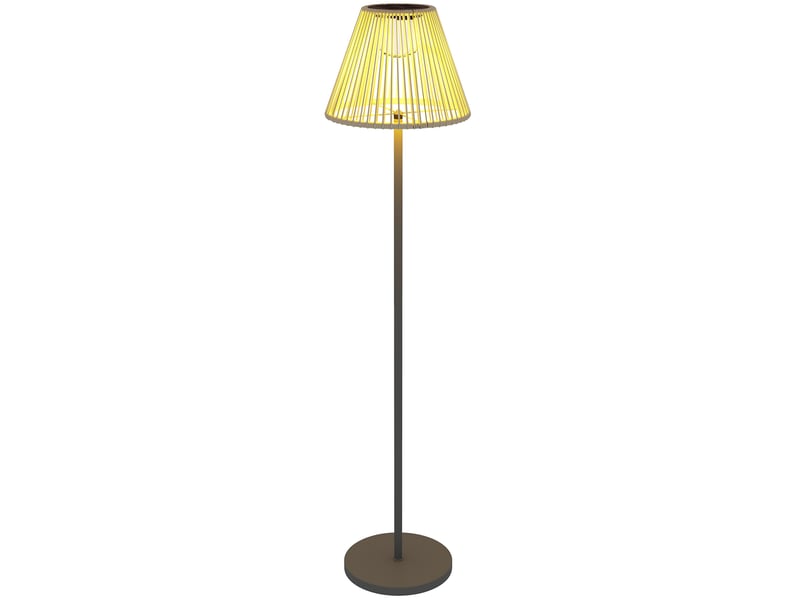  Lampe solaire extérieure 33x135 cm à capteur de lumière métal gris  - Conforama A