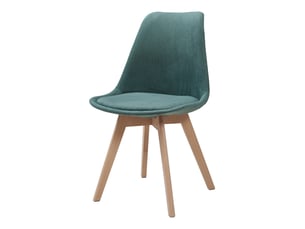 Lot de 4 chaises de salle à manger moderne design robuste velours côtelé vert foncé 03_0009827