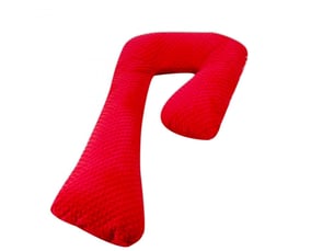 Coussin accouchementallaitement forme 7 rouge