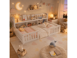 Lit cabane 90x200 cm YELENARO coloris blanc