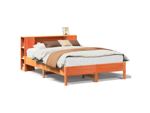 Lit 2 places 140x190 cm coloris marron
