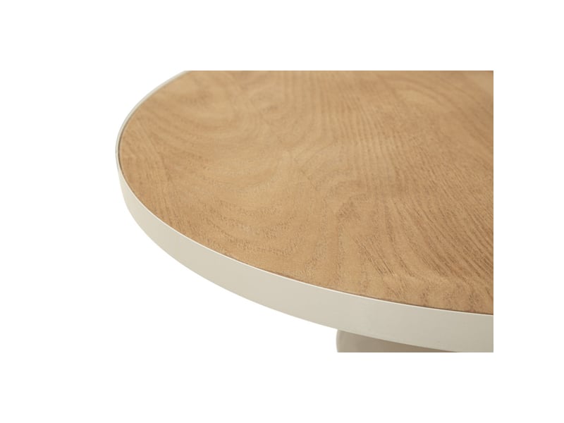  Table d'appoint totem en métal pila 49cm crème  - Conforama C