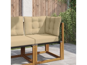 Coussin de canapé d'extérieur, coussin de chaise polyester beige 50,5 x 50,5 cm cf54019